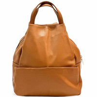 Elva Italian Pebbled Leather Backpack – Women’s Elegant Everyday Bag (Handmade in Florence) - Leather Italiano