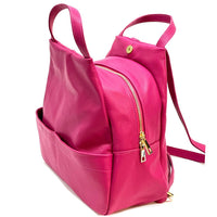 Elva Italian Pebbled Leather Backpack – Women’s Elegant Everyday Bag (Handmade in Florence) - Leather Italiano