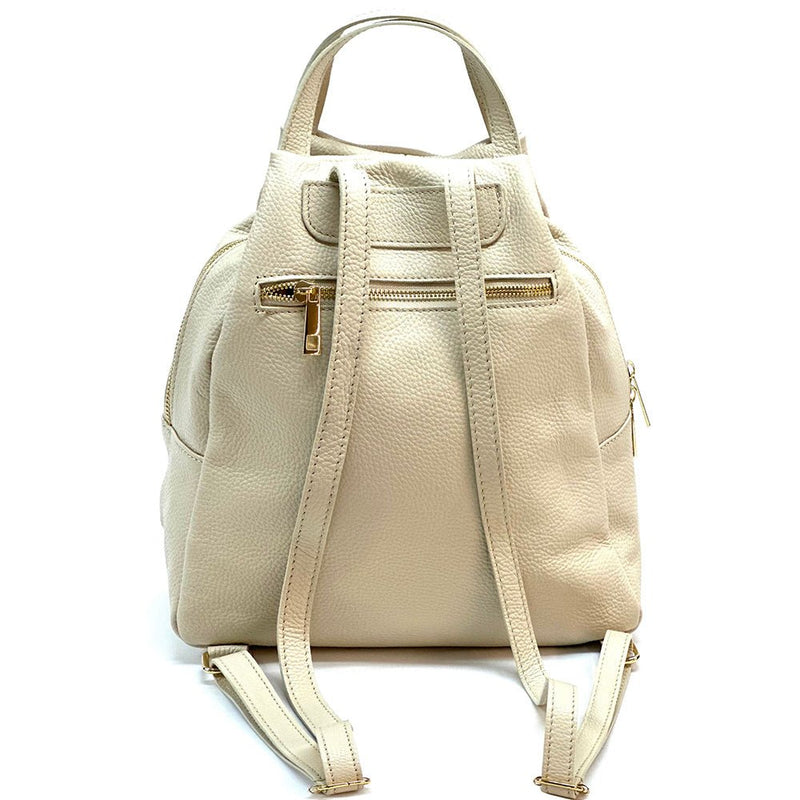 Elva Italian Pebbled Leather Backpack – Women’s Elegant Everyday Bag (Handmade in Florence) - Leather Italiano