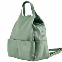 Elva Italian Pebbled Leather Backpack – Women’s Elegant Everyday Bag (Handmade in Florence) - Leather Italiano