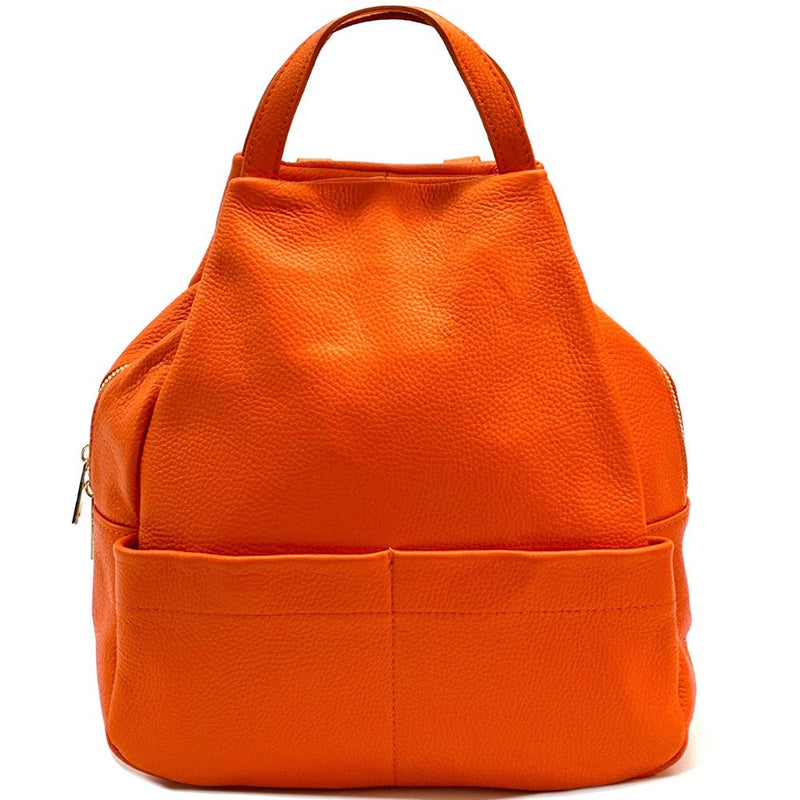 Elva Italian Pebbled Leather Backpack – Women’s Elegant Everyday Bag (Handmade in Florence) - Leather Italiano