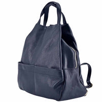 Elva Italian Pebbled Leather Backpack – Women’s Elegant Everyday Bag (Handmade in Florence) - Leather Italiano