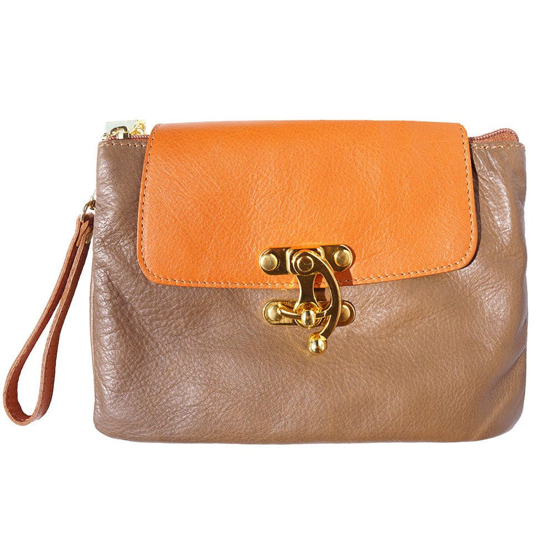 Elvira leather clutch - Leather Italiano