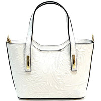 Emily Flora Cow Leather Handbag - Leather Italiano