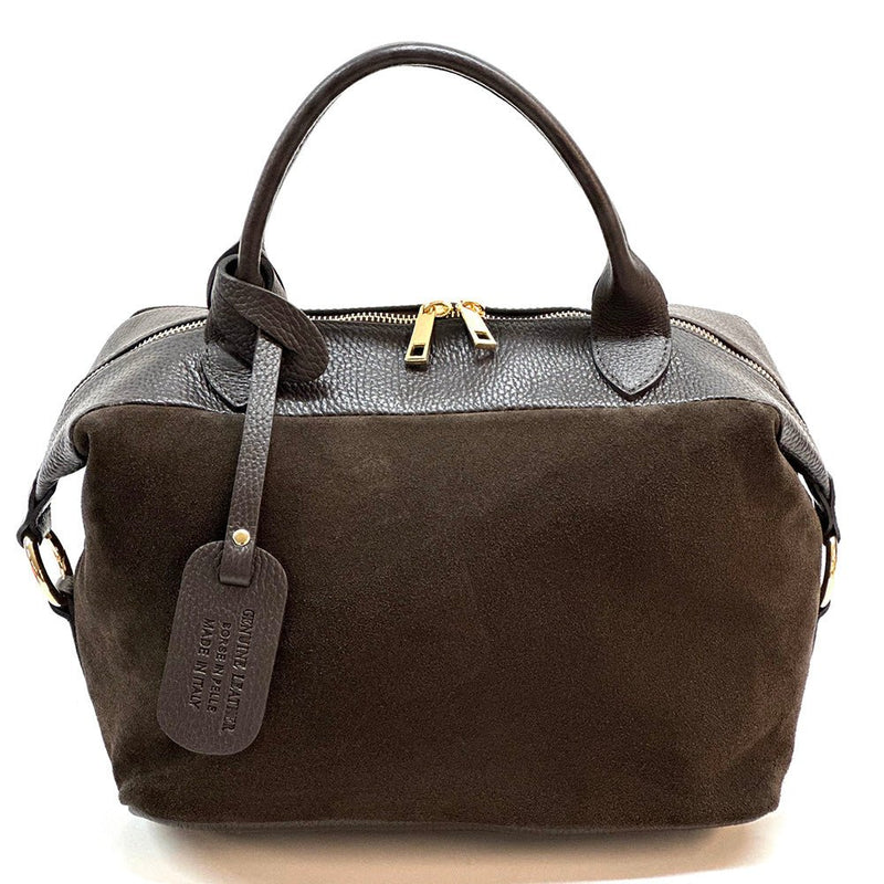 Emma Leather Boston Bag - Leather Italiano