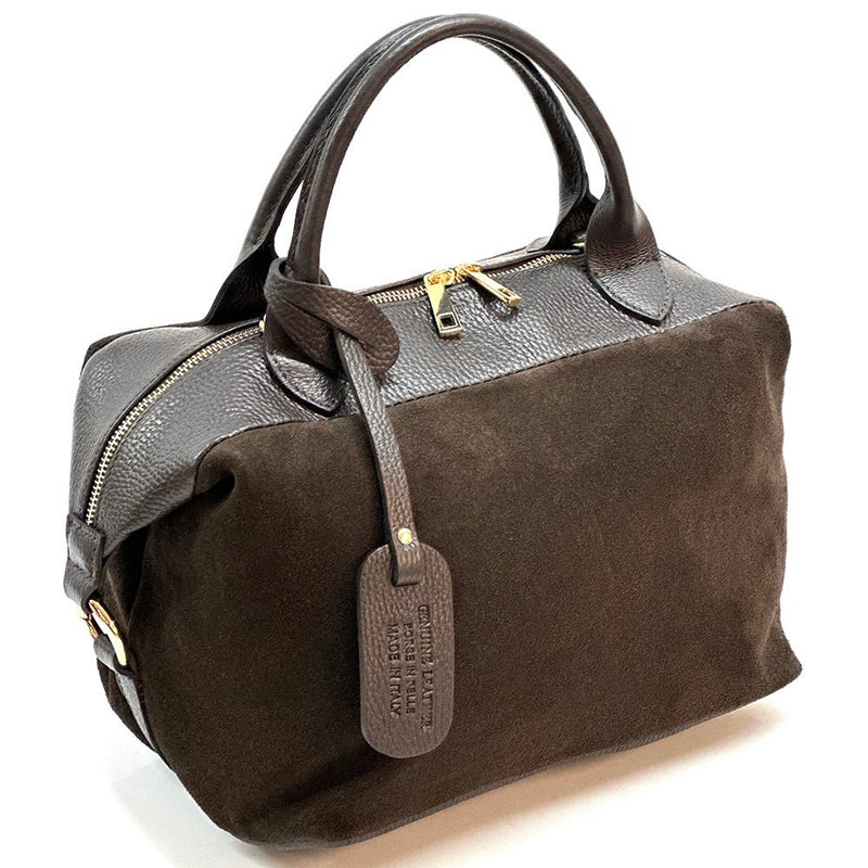 Emma Leather Boston Bag - Leather Italiano