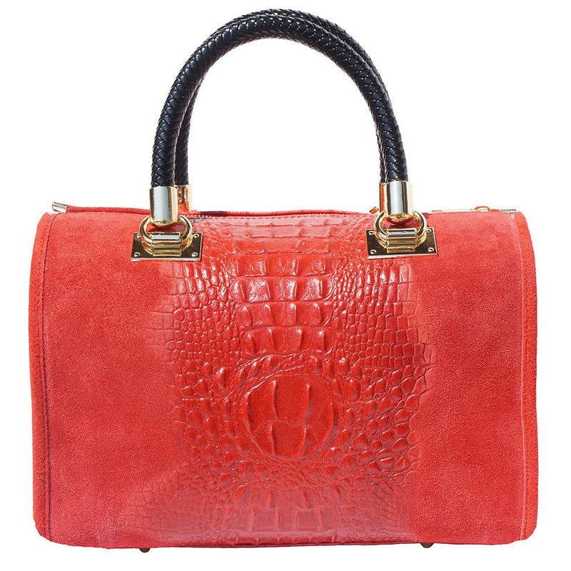 Emma Leather Boston Bag: Handmade Italian Calfskin - Leather Italiano