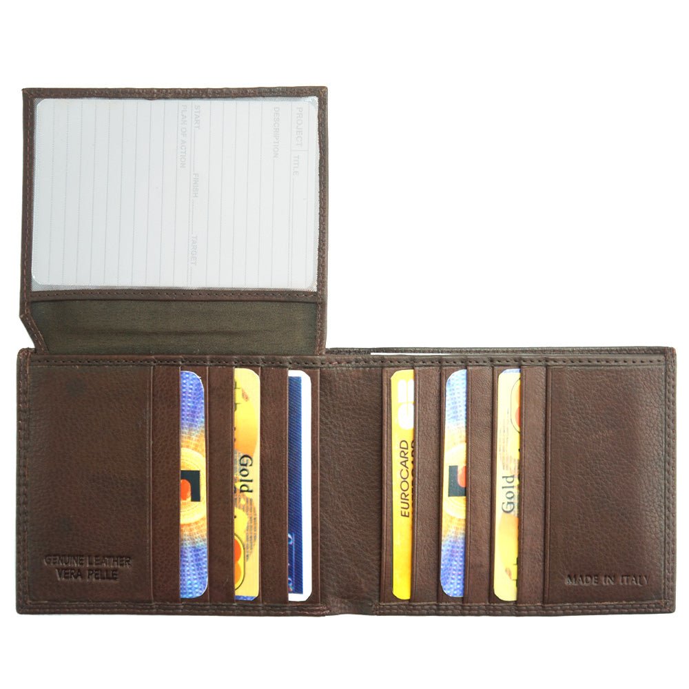 Enea Leather Wallet: Spacious Capacity Meets Modern Style - Leather Italiano