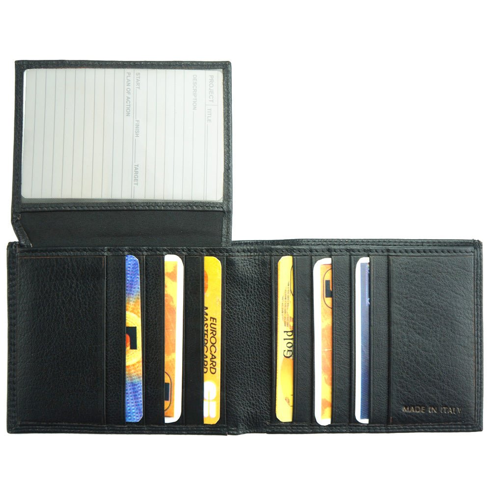 Enea Leather Wallet: Spacious Capacity Meets Modern Style - Leather Italiano