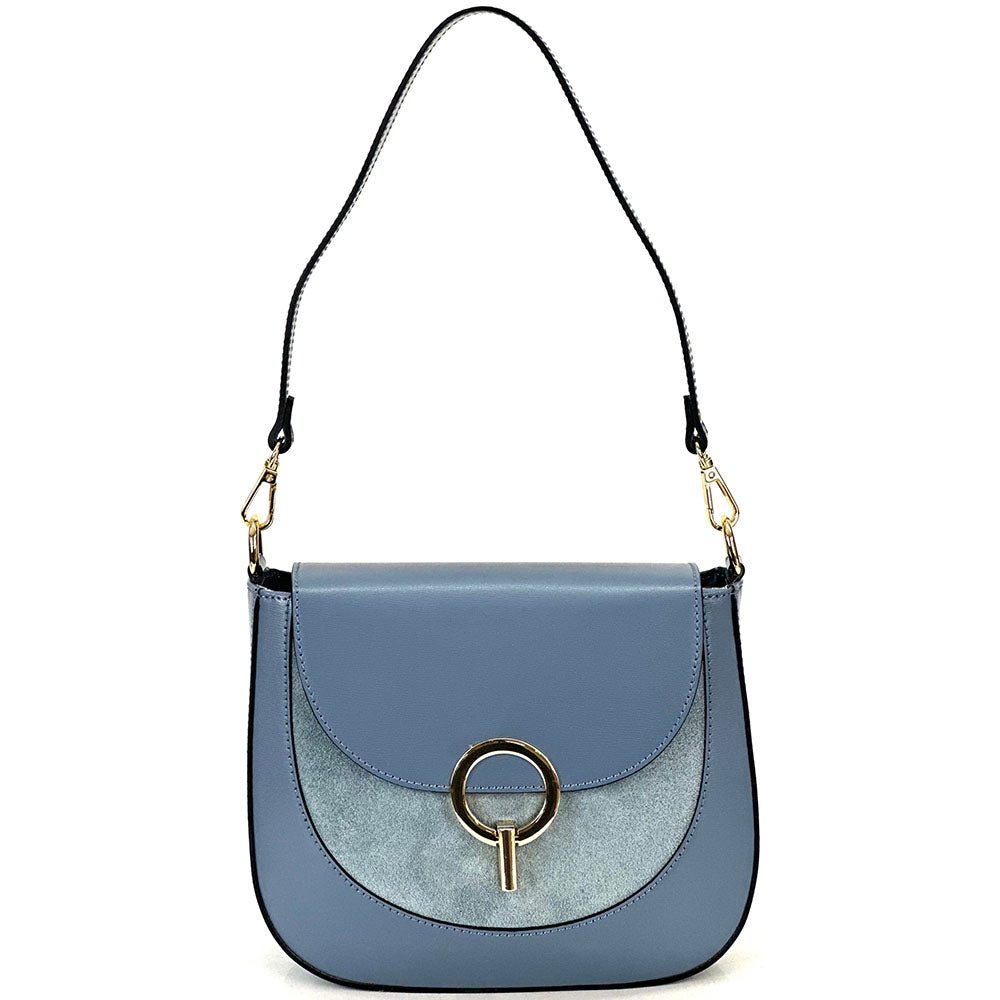 Enrica Convertible Italian Leather Shoulder Bag - Leather Italiano