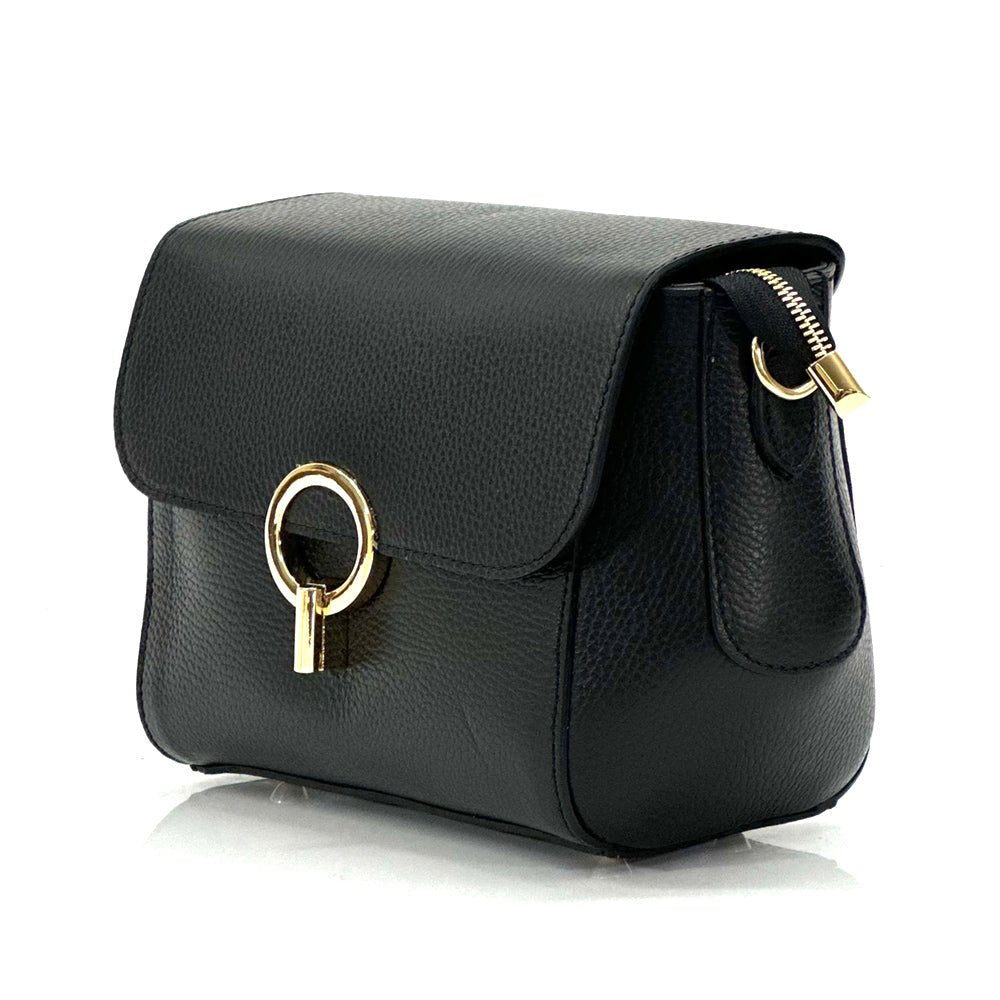 Enrica Leather Crossbody Bag: Italian Leather - Leather Italiano