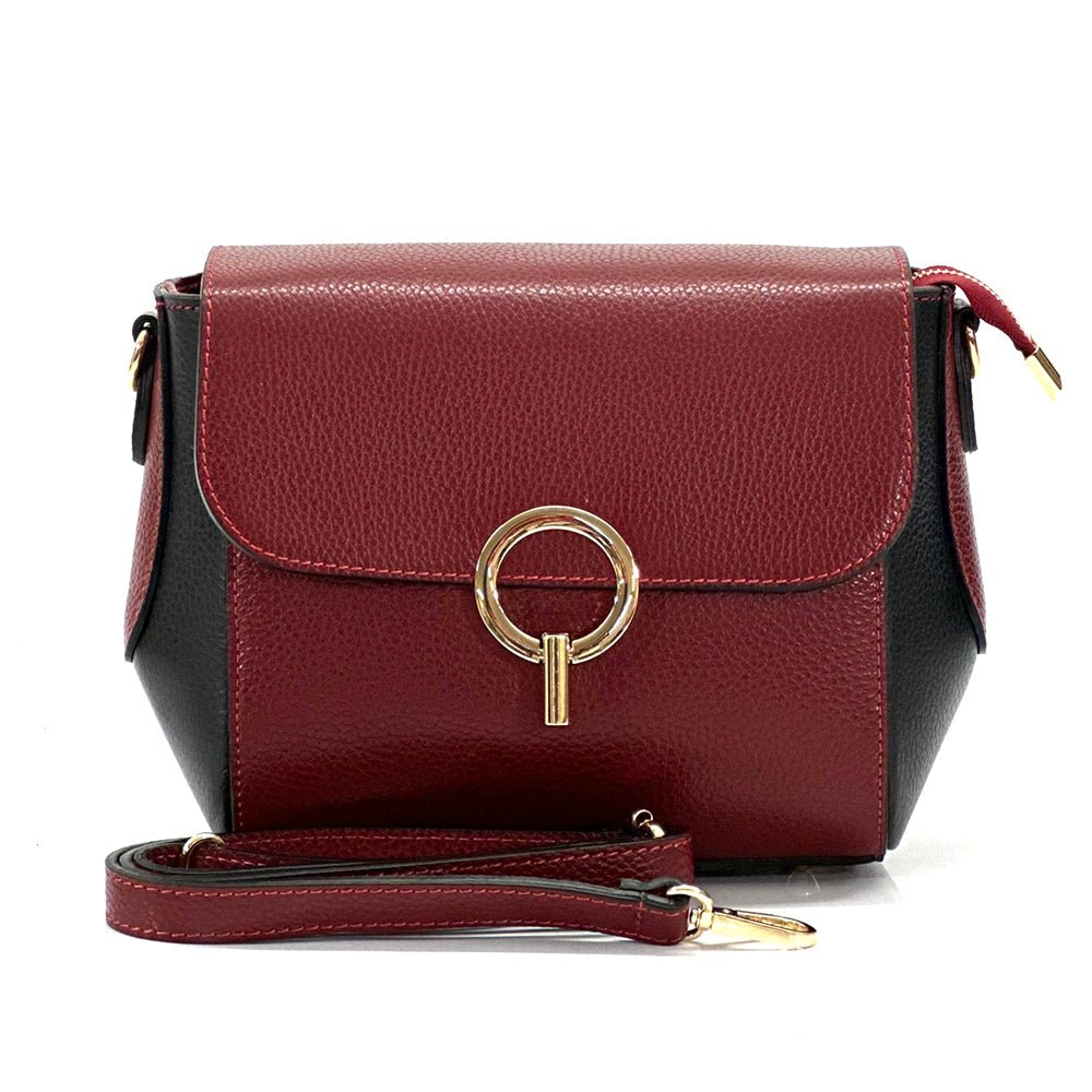 Enrica Leather Crossbody Bag: Italian Leather - Leather Italiano