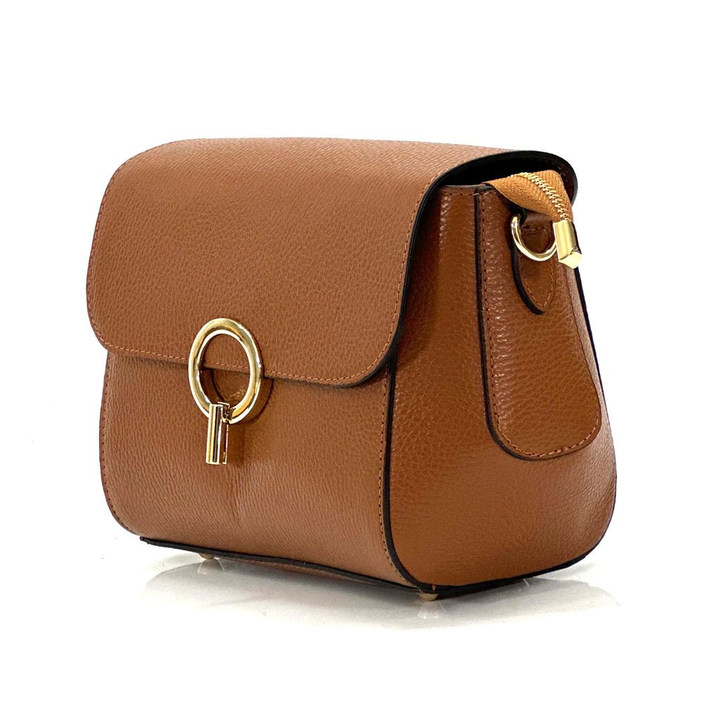 Enrica Leather Crossbody Bag: Italian Leather - Leather Italiano