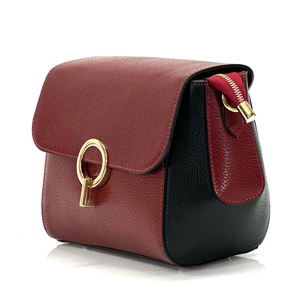 Enrica Leather Crossbody Bag: Italian Leather - Leather Italiano