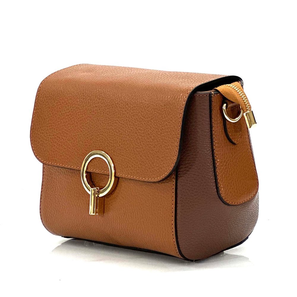 Enrica Leather Crossbody Bag: Italian Leather - Leather Italiano