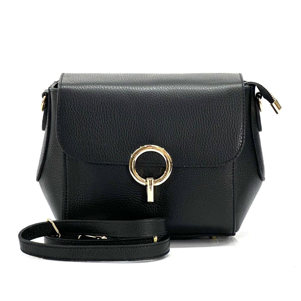 Enrica Leather Crossbody Bag: Italian Leather - Leather Italiano