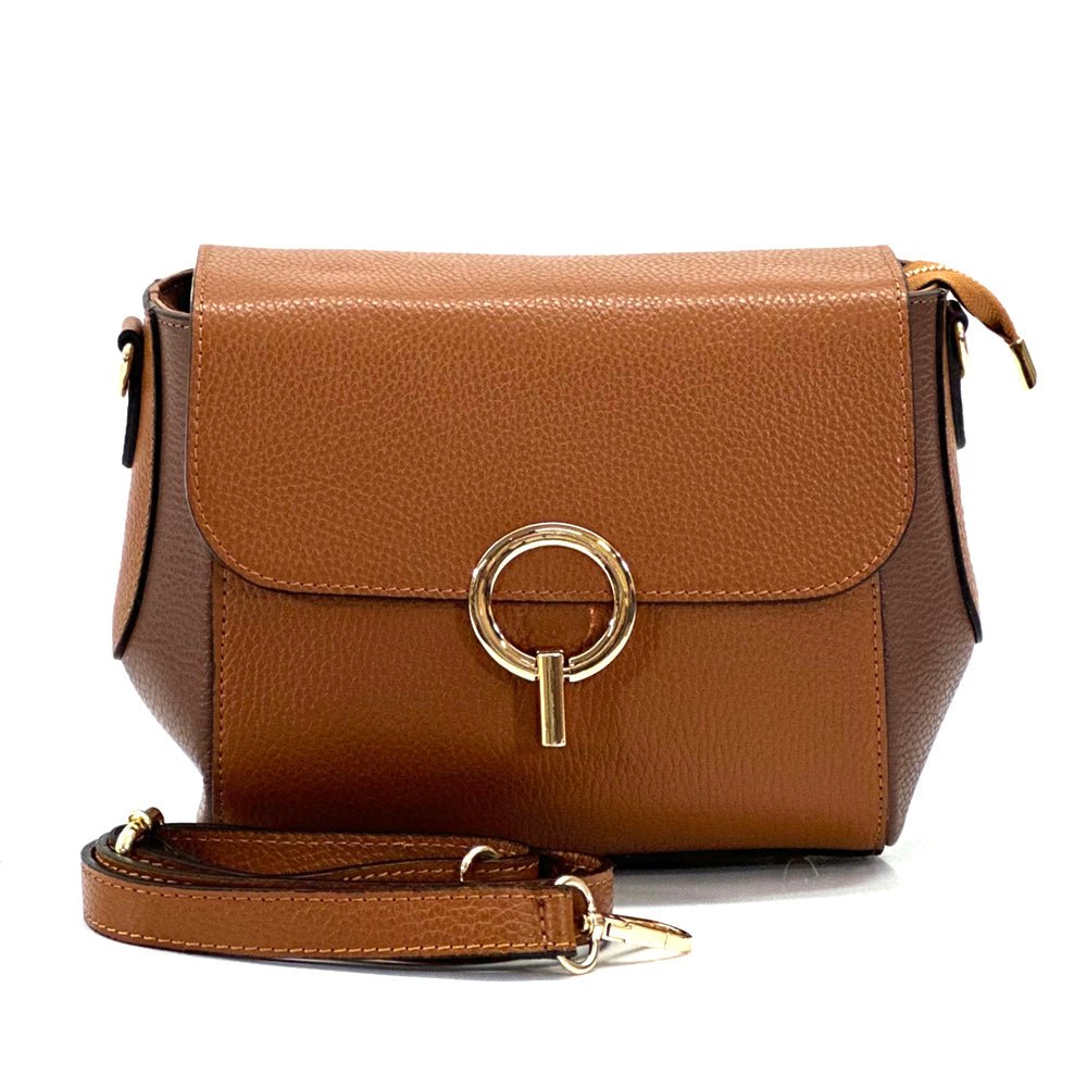 Enrica Leather Crossbody Bag: Italian Leather - Leather Italiano