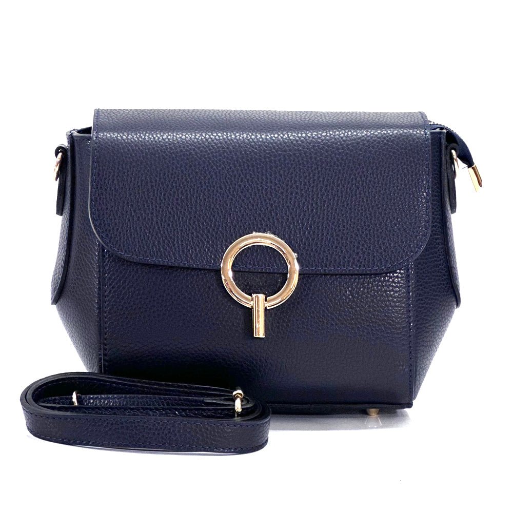 Enrica Leather Crossbody Bag: Italian Leather - Leather Italiano