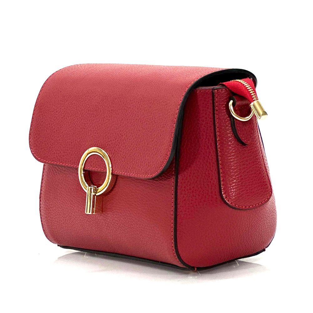 Enrica Leather Crossbody Bag: Italian Leather - Leather Italiano