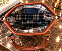 Ersilia Hand-Dyed Leather Spring-Frame Satchel - Leather Italiano