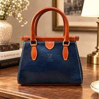Ersilia Hand-Dyed Leather Spring-Frame Satchel - Leather Italiano