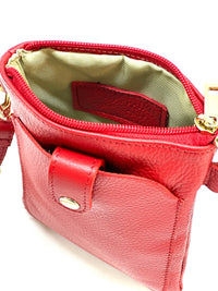 Eterna Italian Leather Crossbody Bag – Elegant Compact Crossbody for Women - Leather Italiano