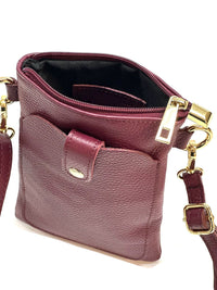 Eterna Italian Leather Crossbody Bag – Elegant Compact Crossbody for Women - Leather Italiano