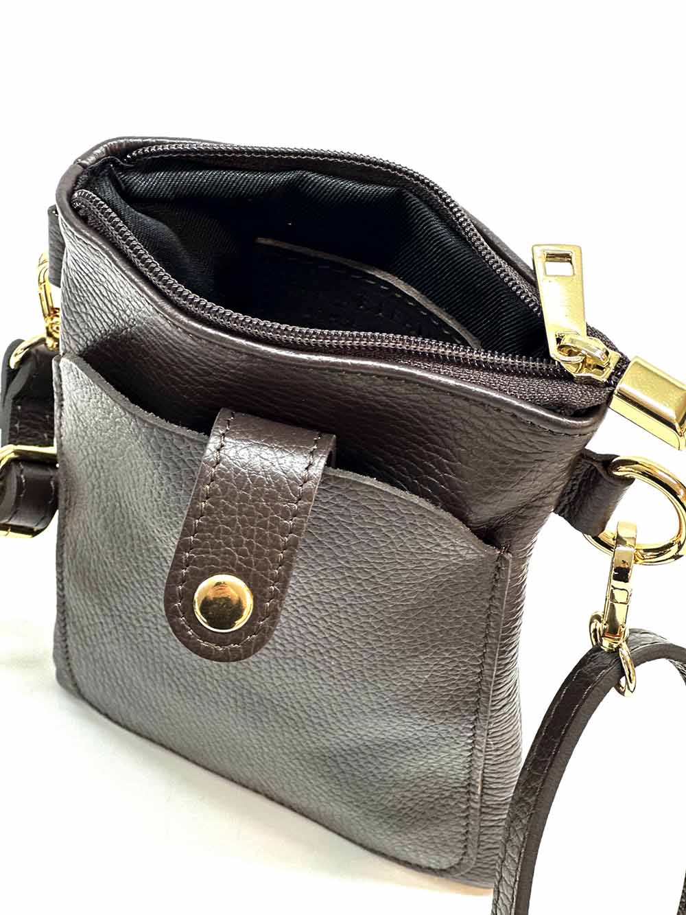 Eterna Italian Leather Crossbody Bag – Elegant Compact Crossbody for Women - Leather Italiano