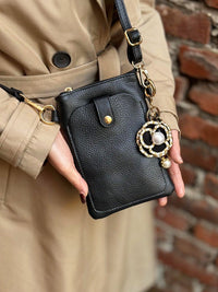 Eterna Italian Leather Crossbody Bag – Elegant Compact Crossbody for Women - Leather Italiano