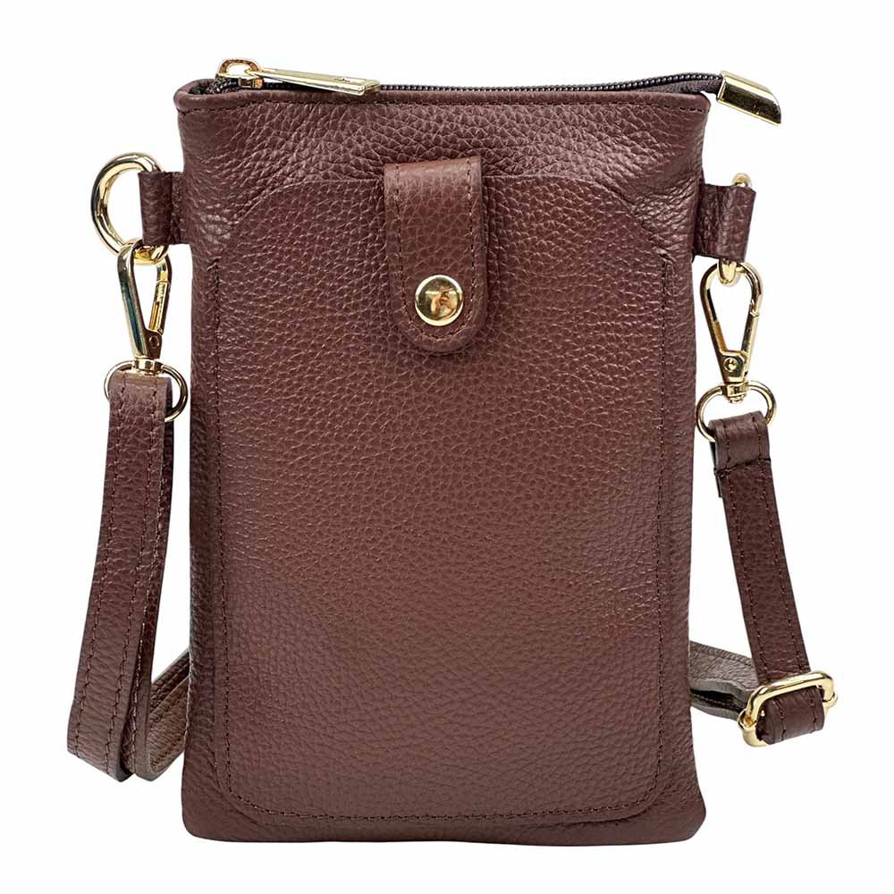 Eterna Italian Leather Crossbody Bag – Elegant Compact Crossbody for Women - Leather Italiano