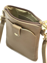 Eterna Italian Leather Crossbody Bag – Elegant Compact Crossbody for Women - Leather Italiano