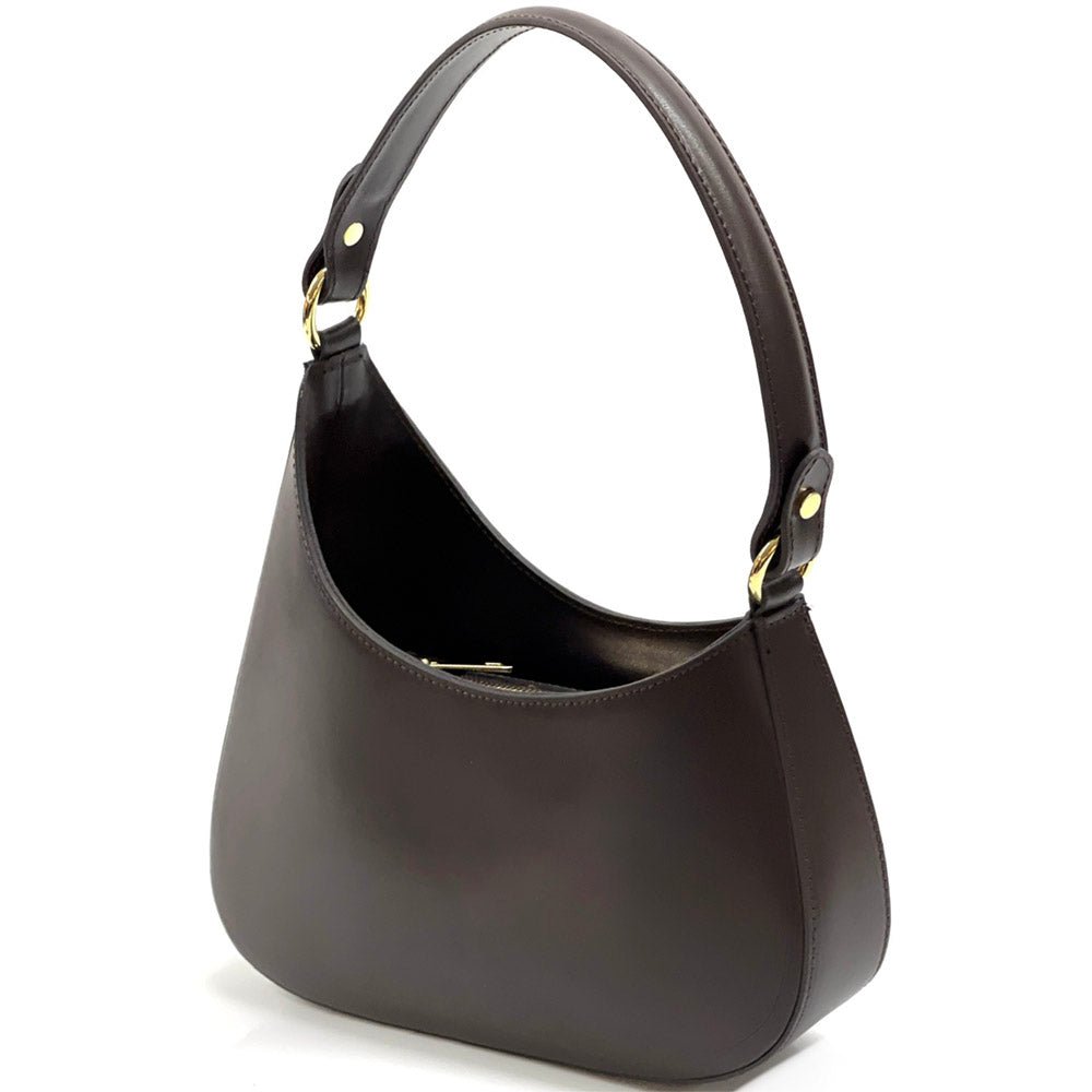 Eva Small Leather Hobo Bag: Versatile Style - Leather Italiano