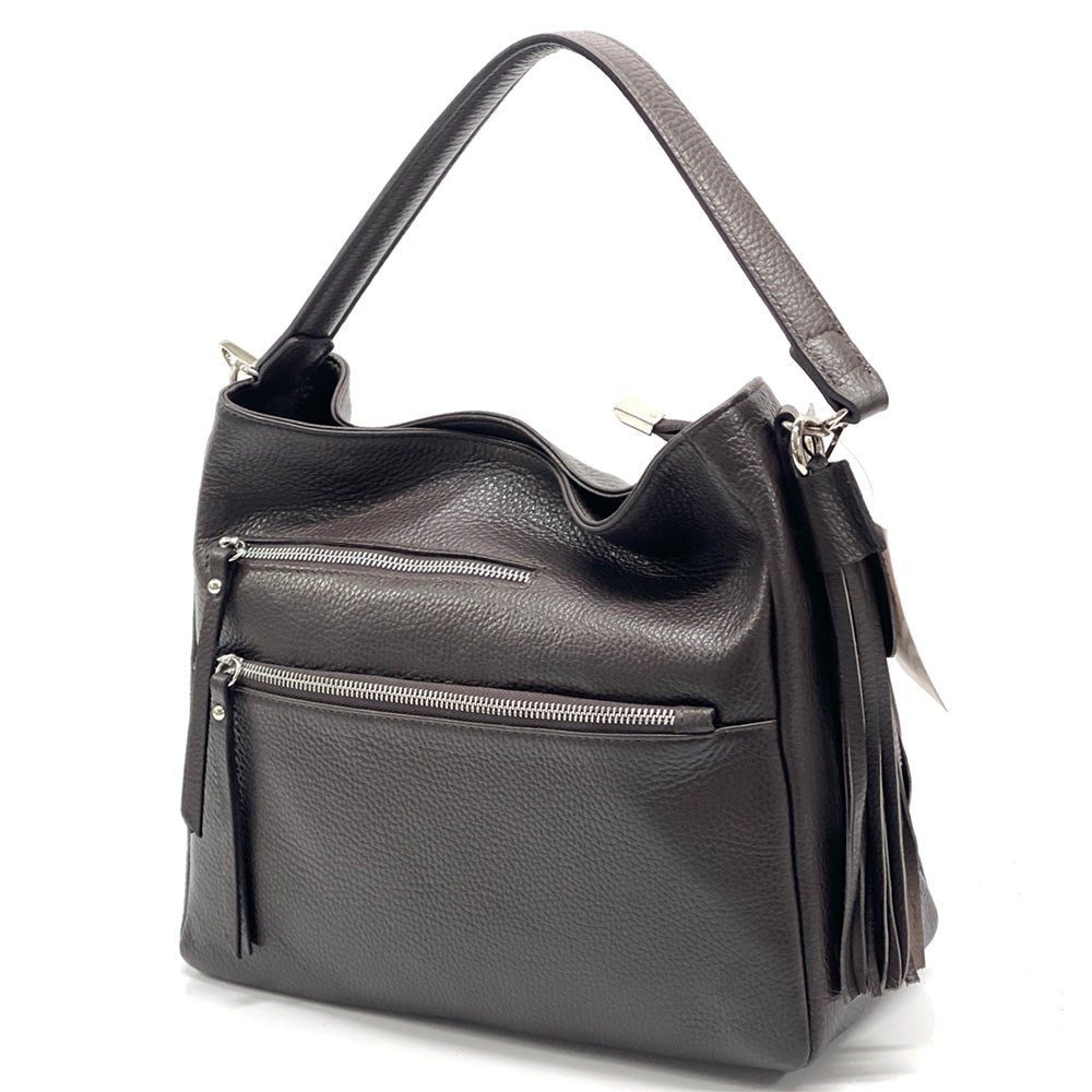 Evelyn leather shoulder bag - Leather Italiano