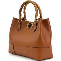 Fabrizia Tuscany Leather Handbag - Leather Italiano