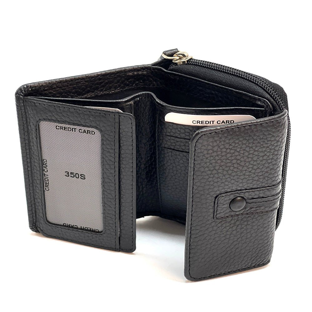 Federica Leather Wallet – Compact Italian Elegance - Leather Italiano