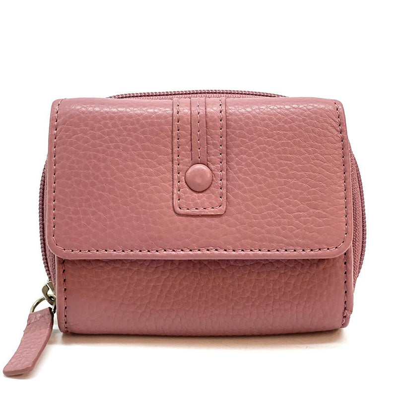 Federica Leather Wallet – Compact Italian Elegance - Leather Italiano