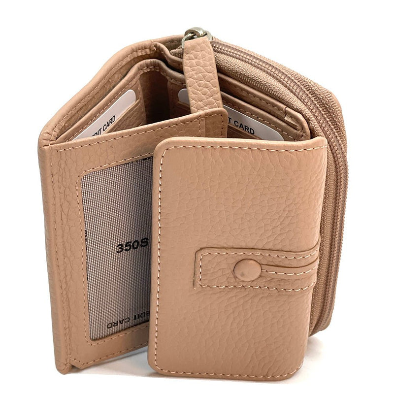 Federica Leather Wallet – Compact Italian Elegance - Leather Italiano