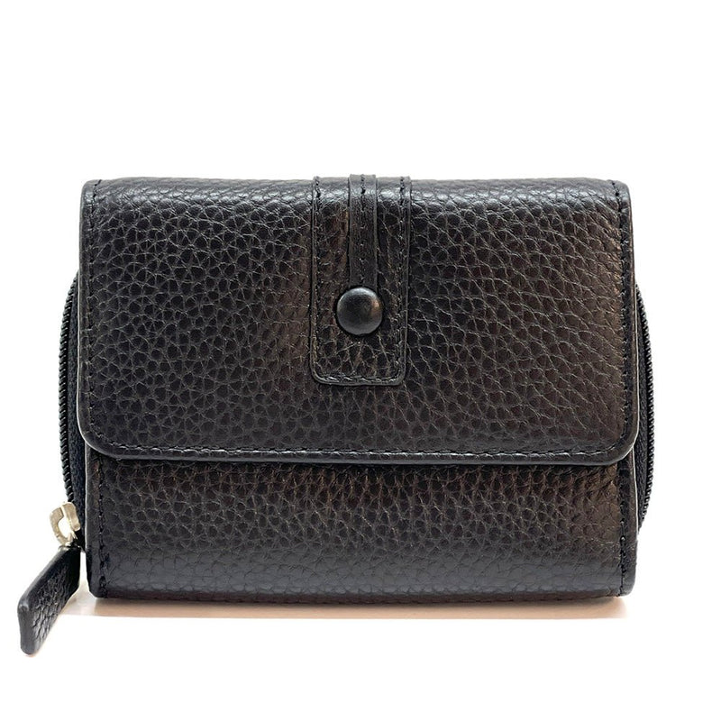 Federica Leather Wallet – Compact Italian Elegance - Leather Italiano