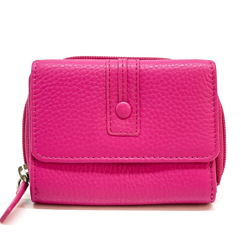 Federica Leather Wallet – Compact Italian Elegance - Leather Italiano