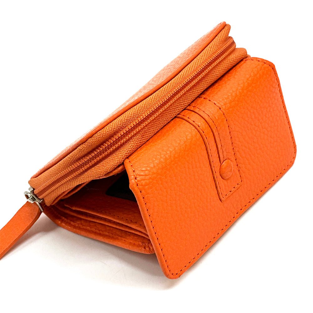 Federica Leather Wallet – Compact Italian Elegance - Leather Italiano