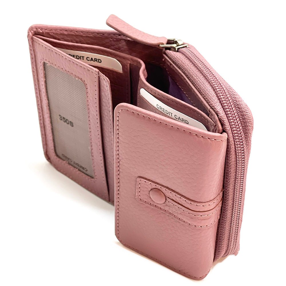 Federica Leather Wallet – Compact Italian Elegance - Leather Italiano