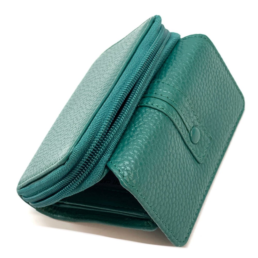 Federica Leather Wallet – Compact Italian Elegance - Leather Italiano