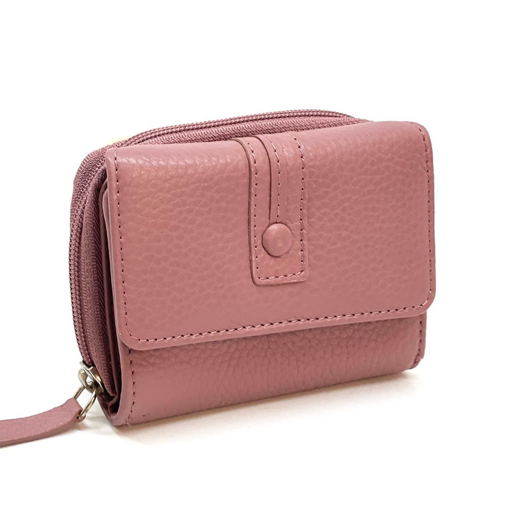 Federica Leather Wallet – Compact Italian Elegance - Leather Italiano