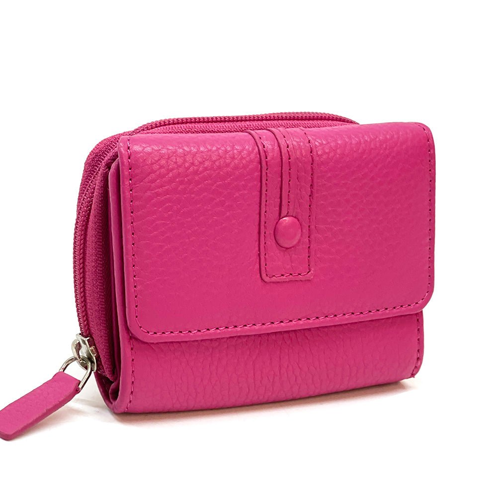 Federica Leather Wallet – Compact Italian Elegance - Leather Italiano