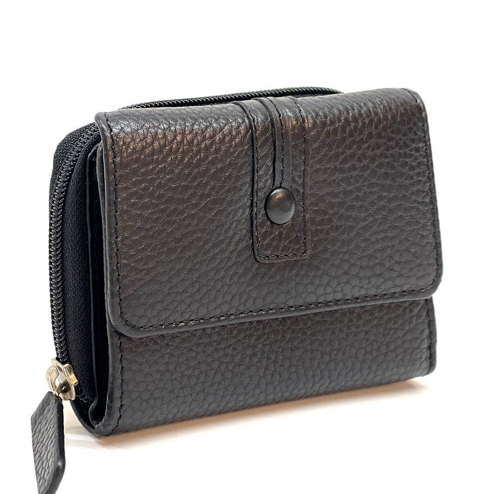 Federica Leather Wallet – Compact Italian Elegance - Leather Italiano