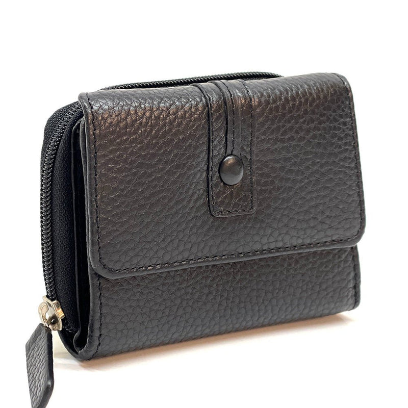 Federica Leather Wallet – Compact Italian Elegance - Leather Italiano