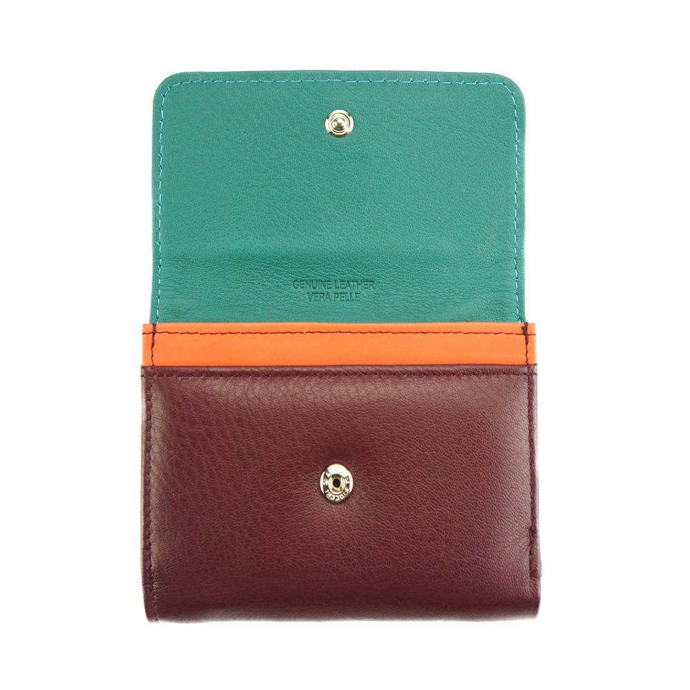 Federica Leather Wallet: Italian Crafted, Compact Convenience - Leather Italiano