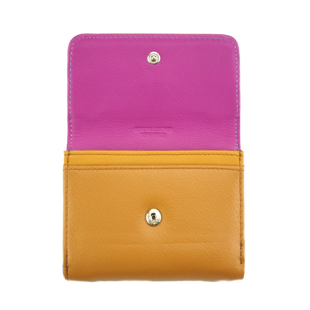 Federica Leather Wallet: Italian Crafted, Compact Convenience - Leather Italiano