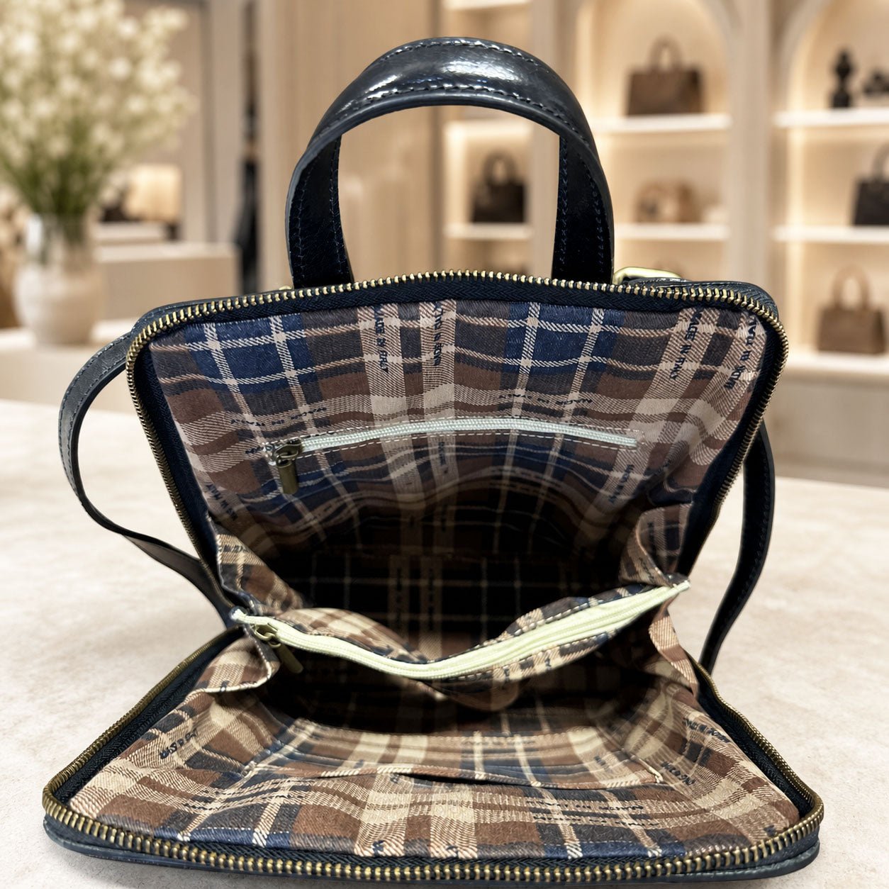 Fiammetta Convertible Hand-Dyed Italian Leather Backpack - Leather Italiano
