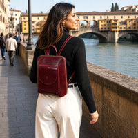 Fiammetta Convertible Hand-Dyed Italian Leather Backpack - Leather Italiano